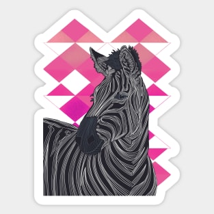 Zebra Pink Geometric Sticker